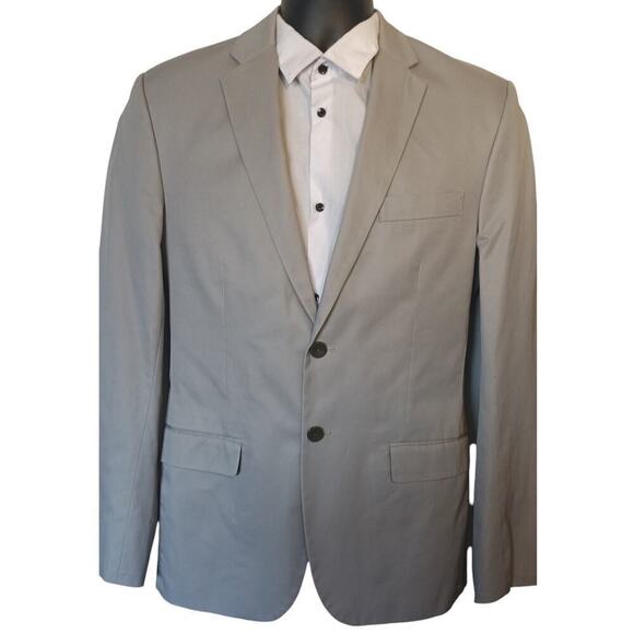 DKNY Slim Cotton Blazer Gray Mens 40R - Picture 1 of 8
